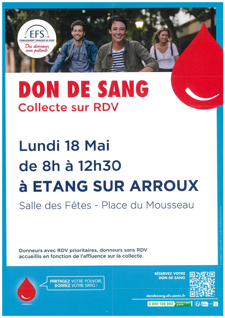 Affiche Don du sang mai 2026