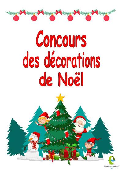 Affiche Concours des décorations de Noël 2022