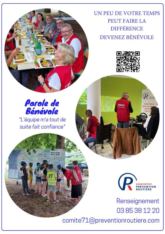 Affiche recrutement bénévoles Prévention routière