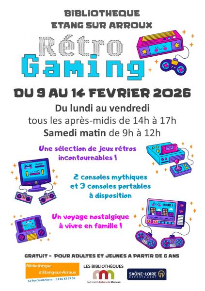 Affiche animation rétrogaming 2026